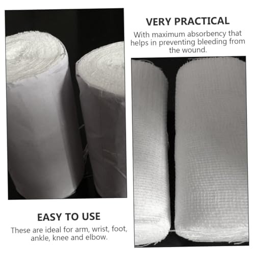 10 piezas de rollos de gasa desechables conformes 8x600cm vendajes para primeros auxilios para entrenamiento de emergencia y uso deportivo miniatura 6