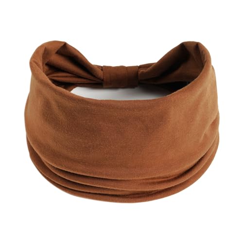 Image of XFYT Trendy Fashion Hairbands for Men and Women | Super Soft Sporty Wide Gym Workout Yoga Headband (Cocoa Brown)