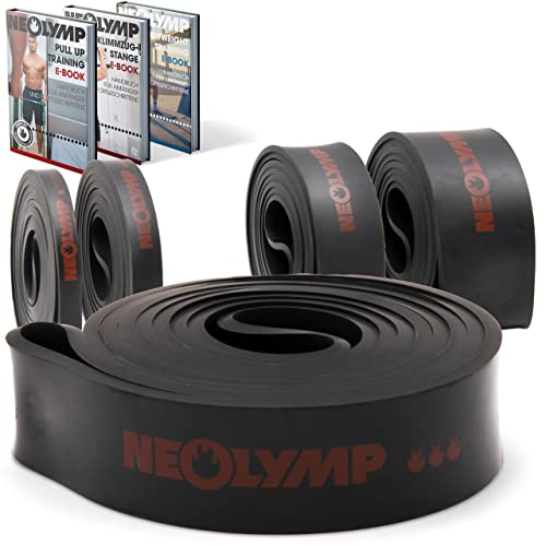 NEOLYMP Premium Elastique Musculation pour Le Sport Professionnel (Niveau 3 Noir) - Elastique Sport Bande Elastique Fitness Bande Elastique Musculation Cover