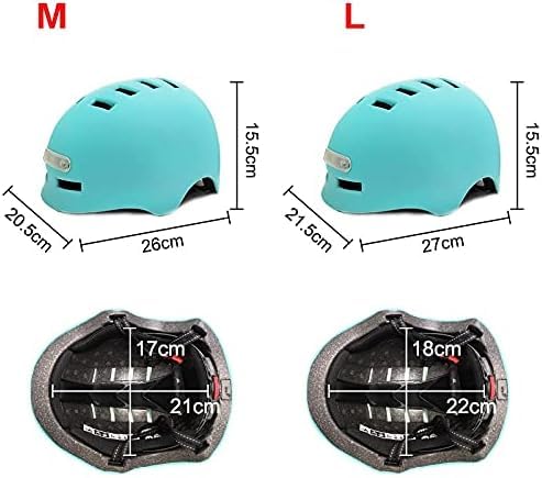 Casco da Bici Universale, Casco da Bici con Illuminazione di Avvertimento con Luce Integrata, Casco da Equitazione, Bicicletta, Auto Elettrica, Scooter, Caschi da Equitazione., White, S 48 53cm
