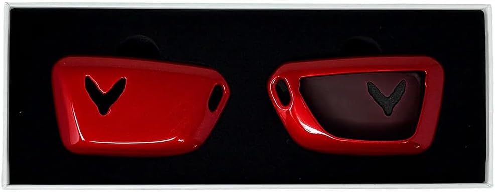 SR1 USA C8 Corvette Key Fob Case - Color Matched Key Hard Cover - Officially Licensed Chevrolet Interior Accessory for 2020-2026 Corvette Stingray, Z51, Z06, E-Ray Coupe & Convertible (Red Mist)