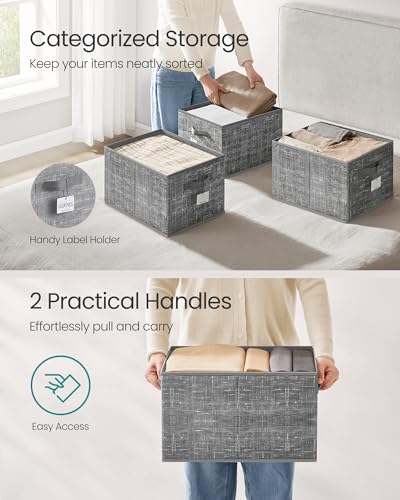Songmics Storage Baskets, Set Of 3 Fabric Storage Bins thumb #3