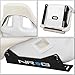 NRG Innovations FRP-302WT-V Universal Vinyl Fixed Back Bucket Racing Seat with Bottom Mount Bracket(Large), White Seat Cover, 21