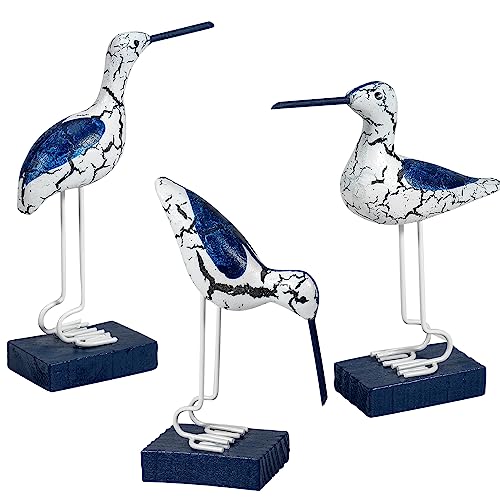 EVINIS 3Pcs Wooden Coastal Decor, Bird Figurines...