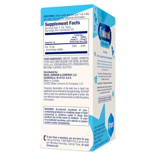 Enfamil Fer-In-Sol Baby Iron Supplement Drops, 50 mL Dropper Bottle - image 6