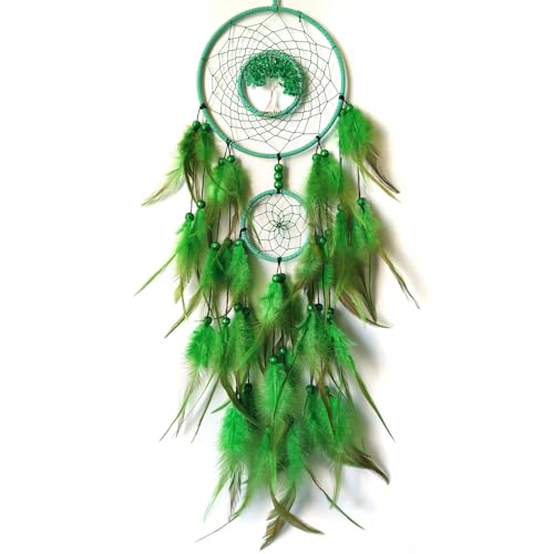 Green Dream Catchers Tree of Life Dream Catcher for Bedroom Decor Dream Catcher for Wall Hanging Decor Gifts