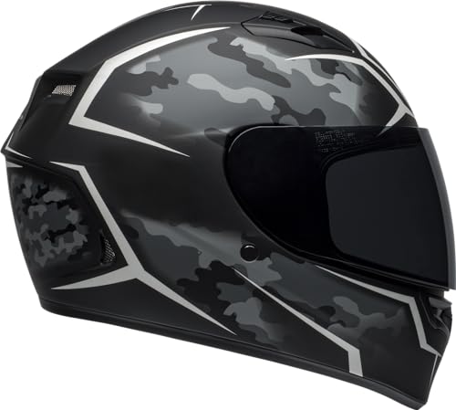 Bell Capacete de motocicleta integral Qualifier (camuflado oculto preto fosco / branco - grande)