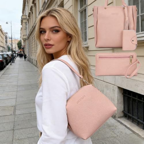 Set de 4 Bolsos para Mujer en Rosa miniatura 3