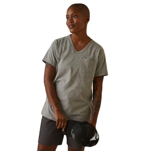 Image of ARIAT Women's Rebar Workman T-Shirt, Heather Grey, Size X-Small