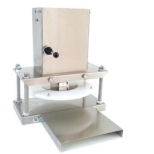 RENJJPBO Home Pizza Dough Press, Dough Flattener, Dough Roller, with Round Plate, Extendable Tray, Adjustable Thickness, Household Kitchen Tool for Pastry Making,22cm (30cm)