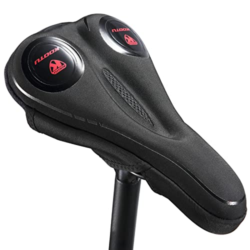 SAVADECK Bike Seat Cover, Gel Bike Seat Cushion for Men/Women, Bicycle Saddle Pad Comfort Extra Soft Padded, Seat Cover for Peloton Bike Road Bike Mountain Bike, Fits Narrow Seats