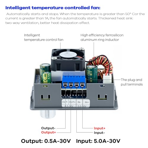 Image of Hosyond DC DC Buck Boost Power Converter CC CV 0.6-36V 5A 5V 6V 12V 24V Power Module Adjustable Voltage Regulated Laboratory Power Supply