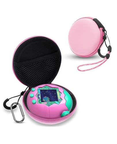 For Tamagotchi Paradise(たまごっちパラダイス) ケース 保護ケース 保護カバー 収納バッグ キャリングケース 保護バッグ キャリーバッグ YAJOJO 落下防止 耐衝撃 防塵 キズ防止 防水 持ち運びに便利(ピンク)