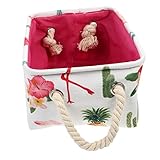 NUOLUX 布収納ボックス 収納バスケット ランドリーバスケット クローゼット用 おもちゃ 持ち運びハンドル付き 家用 整理整頓