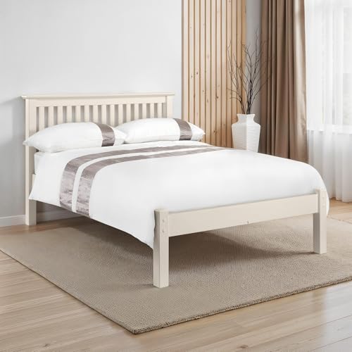 Julian Bowen Barcelona Low Foot End Bed, Stone White, Double