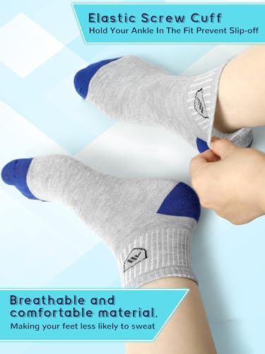 60 Pairs Mens Socks Bulk Homeless Thermal Moisture Wicking Sports Crew Ankle Sock for Men Unisex4