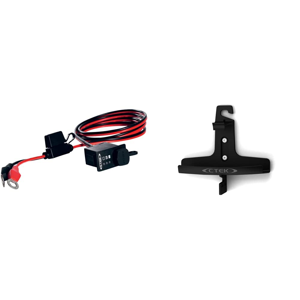 CTEKCTE-56380 Ctek Comfort Indicator Panel Adaptor & 40-006 Mounting Bracket for Chargers, 3.8-5.0 A - Black