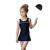 [KOUKOUCOCO] スクール水着 ワンピース 水着メーカー OEM水着 スクール水着 女の子 子供用 小学生 中学生 ワンピース UPF50+ 裏地付き ネームタグ付き SKL1620 (JP, 身長, 140, ピンク)