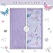 lasoftan 3 Piece Baby Crib Bedding Set, Infant Nursery Bed Set Decor with Quilt + Fitted Crib Sheet + Skirt, Baby Bedding Set Breathable and Soft for Baby Boy and Girl - Purple Butterfly