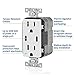 Leviton 30W (6A) USB Dual Type-C/C Power Delivery In-Wall Charger with 15A Tamper-Resistant Outlet, USB Charger for Smartphones, Tablets, Laptops, T5635-W, White