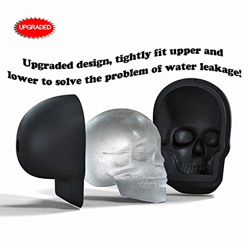 Giant Skull Ice Cube Mold Trays, 2 Packs Easy Release Silicone Whiskey Ice Ball Maker Molds For Freezer, Halloween, Parties,Christmas #TOP1