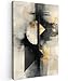 MuchoWow&copy; Leinwandbild 60x90 cm Dekoration Wohnzimmer Bilder Pictures Wall Decoration Living Room Wohnungs Deko Moderne Bild Kunst - Modern - Luxus - Gold - Schwarz