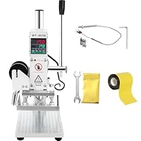 GUILOPOER Heißfolienprägemaschine 5X7CM Heißfolienprägemaschine 300W Hot Foil Stamping Machine mit Skala Positionierungsschieber, LCD-Bildschirm, Leather Bronzing Printing, Bronzing Machine