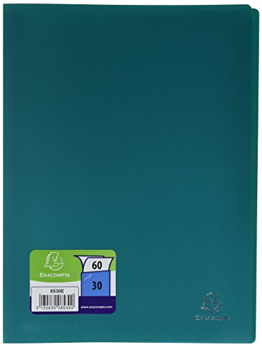 Exacompta 8530E 1 OPAK Dokumentenhülle 30 genarbte, entspiegelte Hüllen 60 Ansichten für A4-Format Abmessungen 24 x 32 cm flexibler Polypro-Deckel 8 zufällige Farben