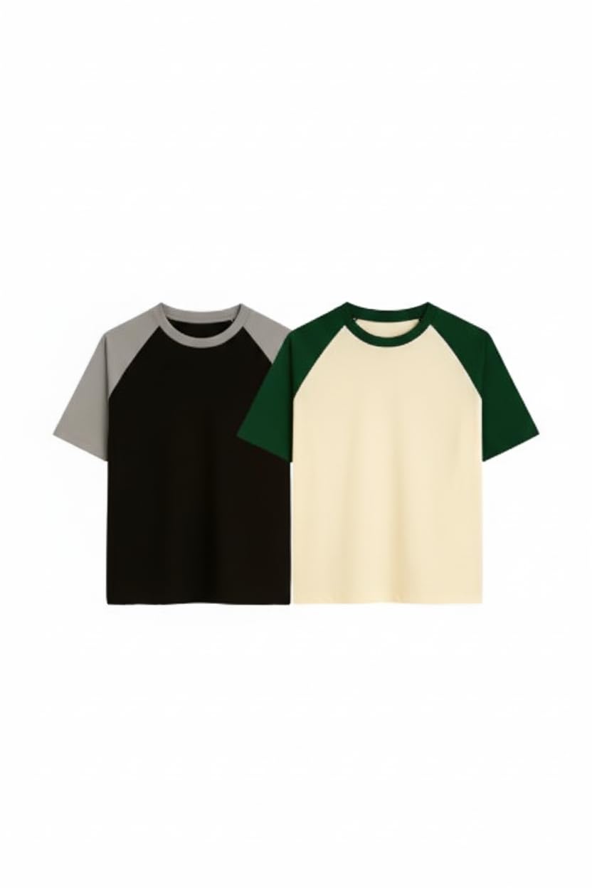 kg3 Men's Regular Fit Round Neck Half Sleeves Solid Casual Wear T-Shirt I Unisex Regular Cotton Combo of 2 Solid Color Tshirt-picture-39