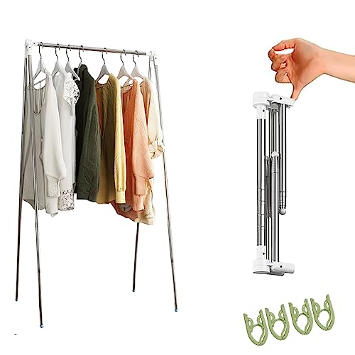 Organización Del Hogar, Home YOCOMPME Perchero portátil para Ropa,Perchero Plegable, Apto para Secar Ropa en Interiores, Ideal para Viajes de Negocios, Viajes, Camping, Estudios de Danza y...