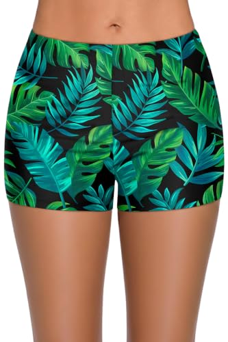 Image of Yonique Womens Swim Shorts Solid Tankini Bottoms Swimsuit Bottoms(Available in Plus)