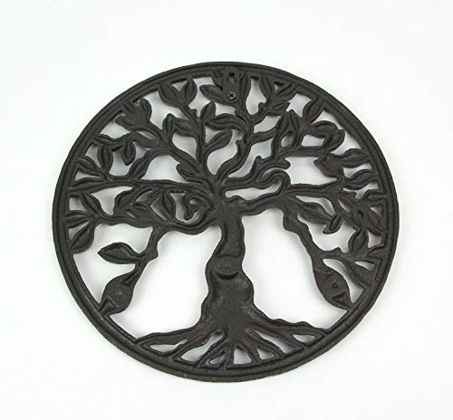 Zeckos Bronze And Green Finish Cast Iron Tree Of Life Wall Décor Sculpture 11.75 Inches In Diameter #TOP4