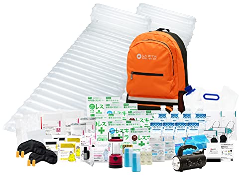 LA･PITA 防災セット SHELTERプレミアム 2人用 (オレンジ) 【new】 防災グッズセット 災害対策 非常用持ち出...