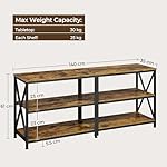 Yaheetech TV Stand for 65 Inch TV, Farmhouse Entertainment Center for Living Room, 55 Inch TV Media Console Table, Living Room Shelves, Rustic Brown - Image 4