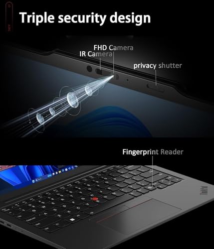 Image of Lenovo ThinkPad X1 Carbon Gen 13 Aura Edition AI PC Laptop (14 inch FHD+ Touchscreen, Intel Core Ultra 7 255U, 32GB 8400MT /s RAM, 4TB SSD, (>i7-1355U)), Thunderbolt 4, Backlit, FP, IR Webcam, Win 11 Pro