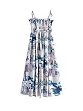 Estilo de moda: el hombro descubierto es el punto culminante de este maxivestido que muestra tus bonitos hombros. Exuda feminidad y te hace destacar entre la multitud. Los vestidos de verano sin mangas son el complemento ideal para los vestidos de verano.