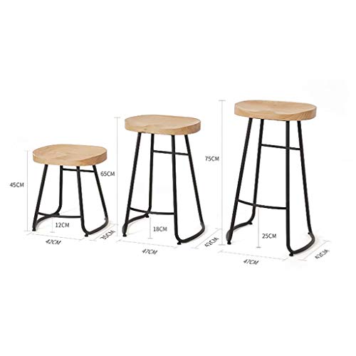 Tabouret de bar classique qui ne vacille pas avec assise selle ergonomique