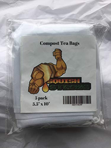 Compost Tea Filter Bags (5) | Compost Tea Filter Brew Bags | Create Your own enriched Organic Water to Make Your Plants and Garden Thrive!