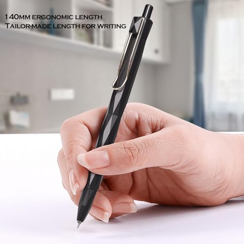 Bolígrafos gel retráctiles 0.5mm DUNBONG, tinta negra, caja 6 unidades miniatura 2