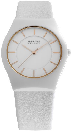 Bering Time 32035 ? 656���f�B�[�X�Z���~�b�N�R���N�V����Watch with���U�[Band and scratch resistant�T�t�@�C�A�N���X�^���B�f���}�[�N�̐݌v�B
