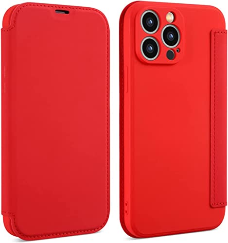 Étui portefeuille iPhone 13 Pro Max rouge, l'esprit serein au quotidien