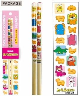 SK Japan Tabekko Animal Bamboo Chopsticks Square