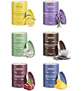 M&SENSE 6 Pack Candles for Home Scented Candle,Lemon Grapefruit Eucalyptus Lavender Jasmine Coffe...