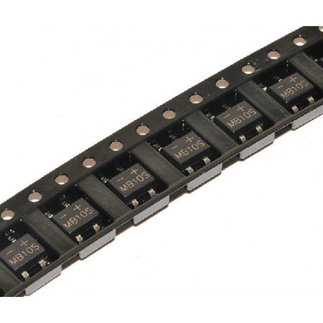 MB10S 0.8A Glass Passivated Bridge Rectifier-SMD- Pack of-3