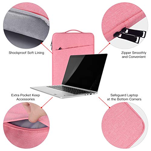 Image of iKammo 13.3 Inch Laptop Case For Hp Envy 13 /Pavilion 13 /Elitebook 830 /Spectre X360,Asus Zenbook 13,Dell Inspiron 13 7000 /Dell Xps 13 /Lenovo Yoga 730 13.3 /Lg Gram 13 Sleeve Carrying Bag(Pink)