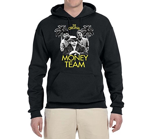 Original Money Team | Cocaine Cowboys El Chapo Pablo Narcos | Mens Pop Culture Hooded Sweatshirt Graphic Hoodie, Black, Large
