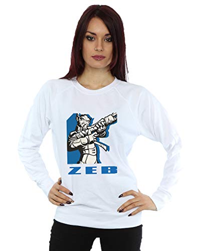 Absolute Cult Star Wars Women's Rebels Zeb Sweatshirt White X-Large