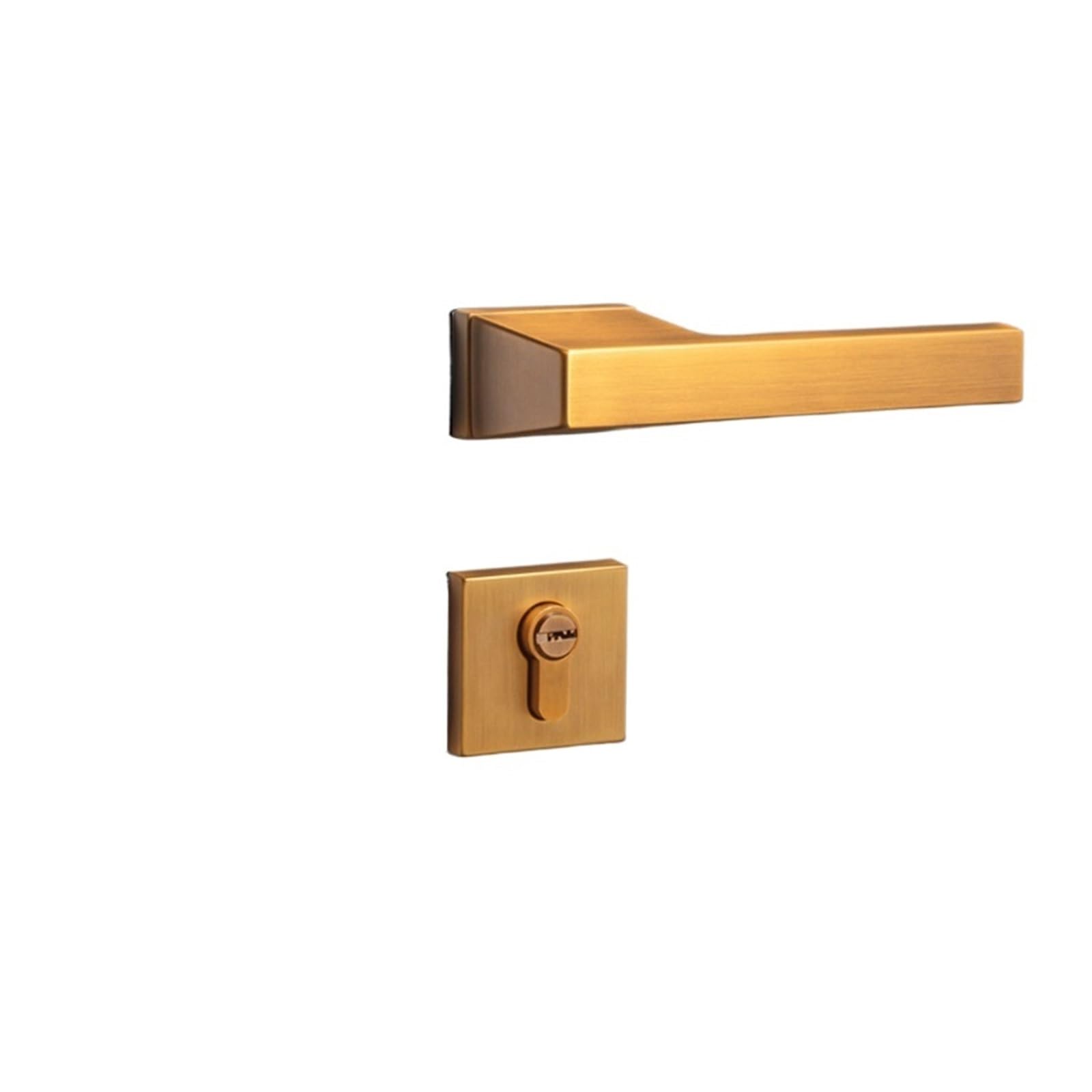 Manija de puerta de habitación de madera maciza con cerradura interior premium