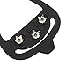 SPYMINNPOO Shoes Spikes Cover,1 Pair 8 Tooth Outdoor Snow Walking Nail Crampons Anti Slips Ice Shoes Spikes Covers for Hiking Activities (L)