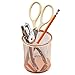 Paper Junkie Rose Gold Desk Organizer Set for Home Office Supplies and Accessories, Includes Mesh Wire Pen, Pencil, Business Card, Note, and Paper Clip Holders - Rose Gold Desk Accessories